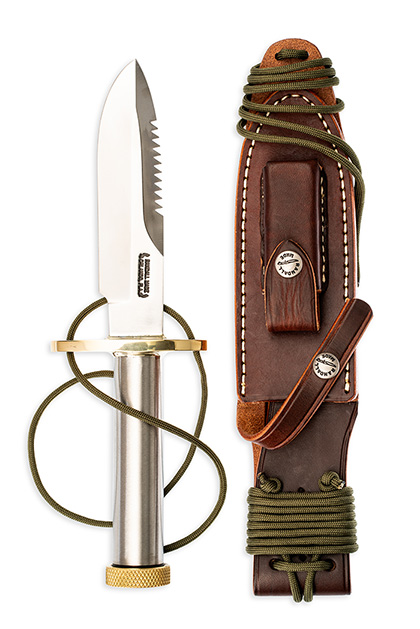 The Randall Made Knives Attack Survival #18-5.5 shown open and closed